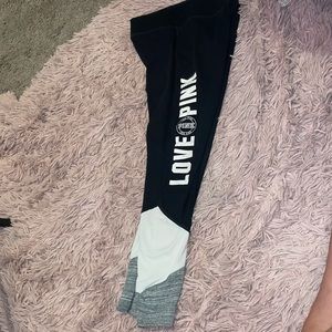 Pink Victoria’s Secret yoga leggings